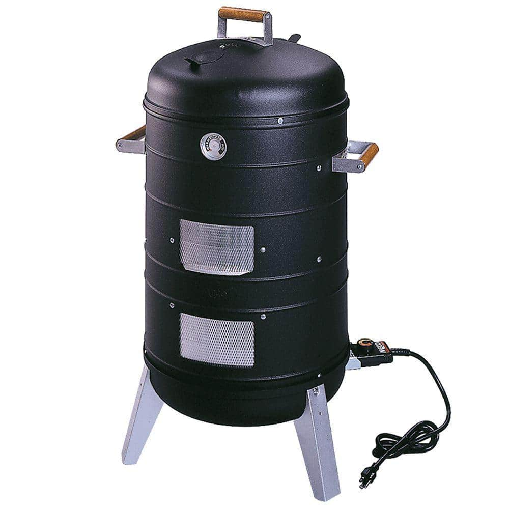 4-Tier Vertical Charcoal Smoker in Black with 564 Square Inch Cooking Area