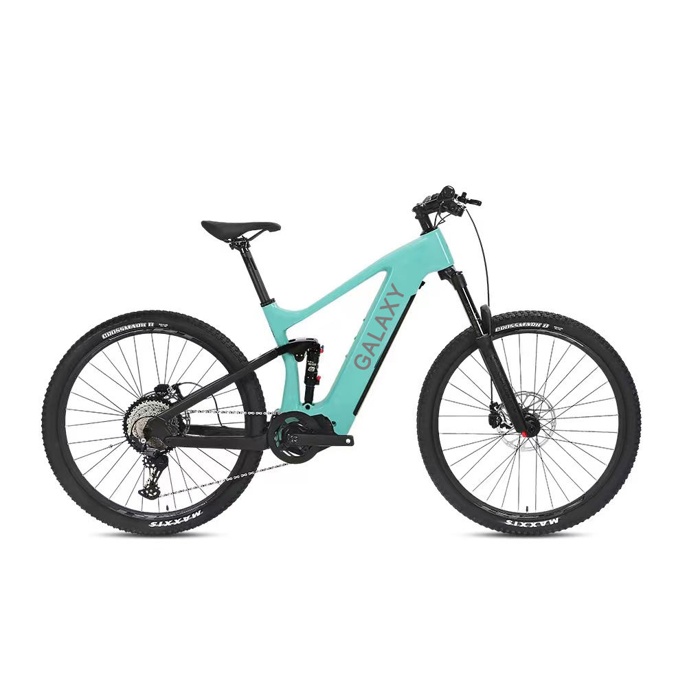 GALAXY Carbon fiber electric cycle for man M600 mid drive electric bike adult full suspension carbon electric mountain bike