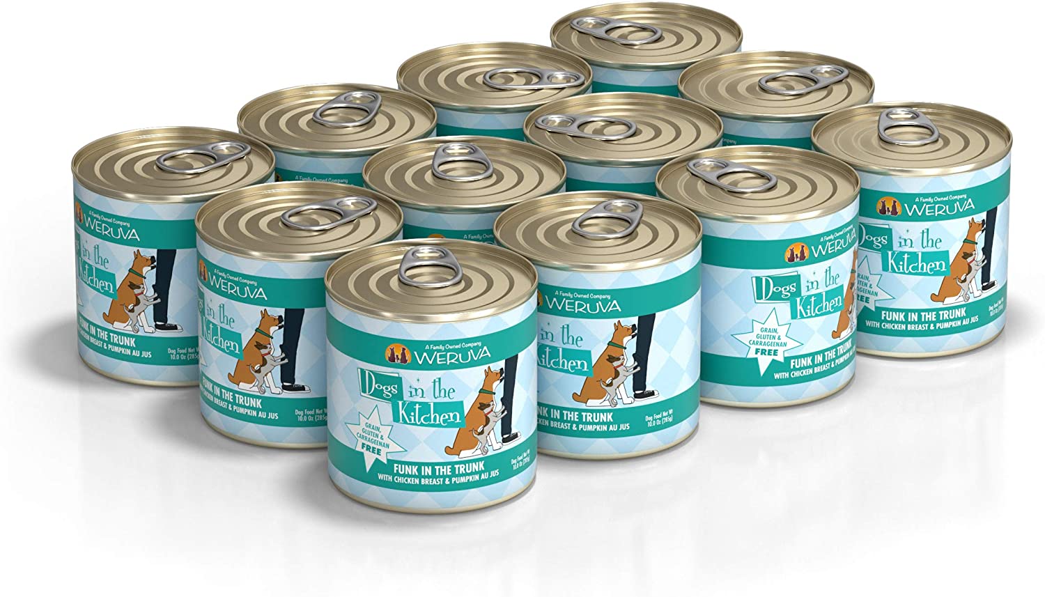 Weruva Dogs in the Kitchen Funk in the Trunk with Chicken Breast and Pumpkin Au Jus Grain-Free Canned Dog Food 10-oz can case of 12