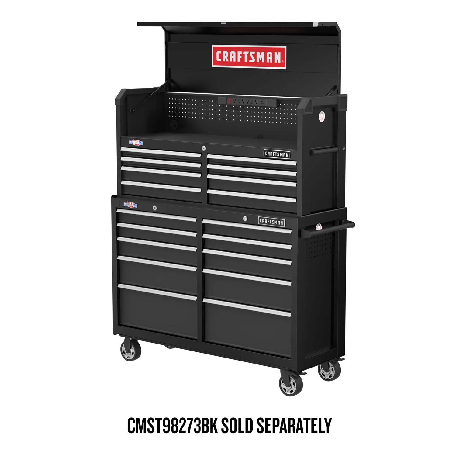 Craftsman S2000 52 in. 8 drawer Steel Tool Chest 24.7 in. H X 16 in. D