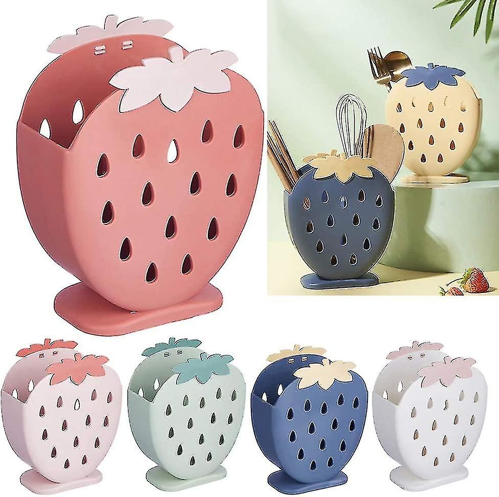 Strawberry Chopsticks Stand， Cutlery Storage Box Storing Spoons， Chopsticks， Spoons， Knives And Othe