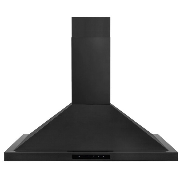 ZLINE Convertible Vent Wall Mount Range Hood in Black Stainless Steel