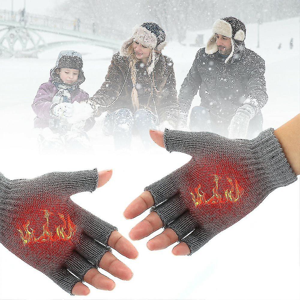 Winter Working  Usb Heated Gloves Thermal Hand Warmer Gloves Full and Half Finger