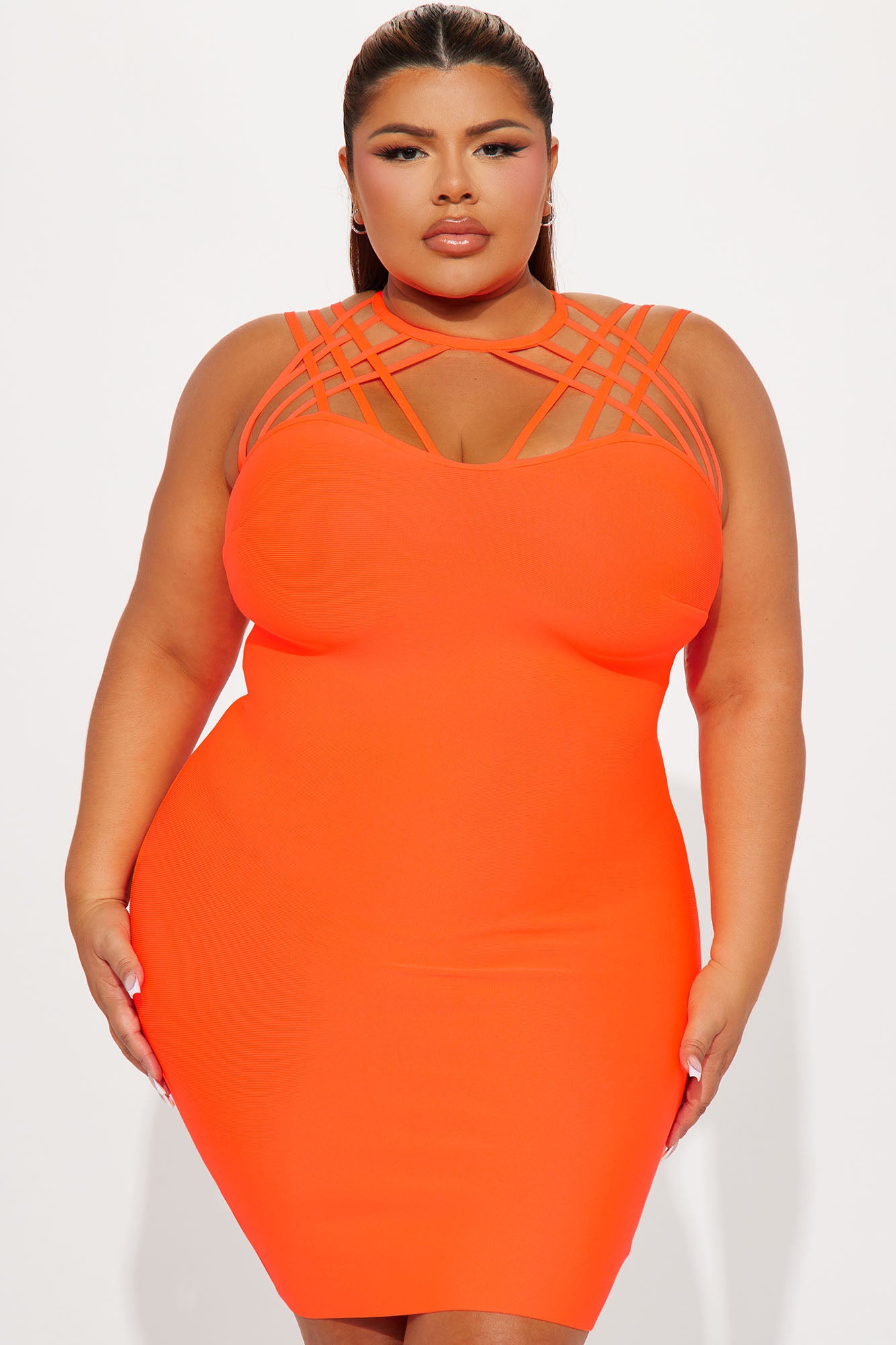 Camila Bandage Midi Dress - Orange