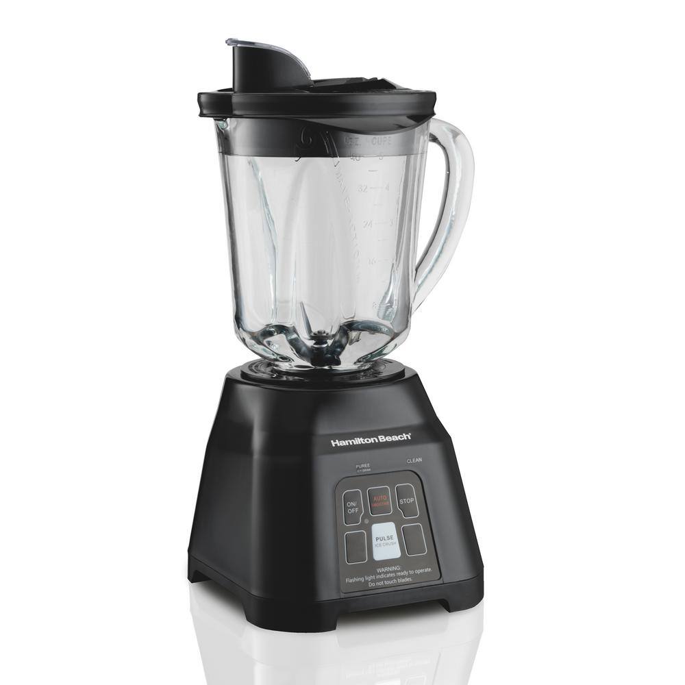 Hamilton Beach 40 oz. 2-Speed Black Glass Smoothie Smart Blender 56207