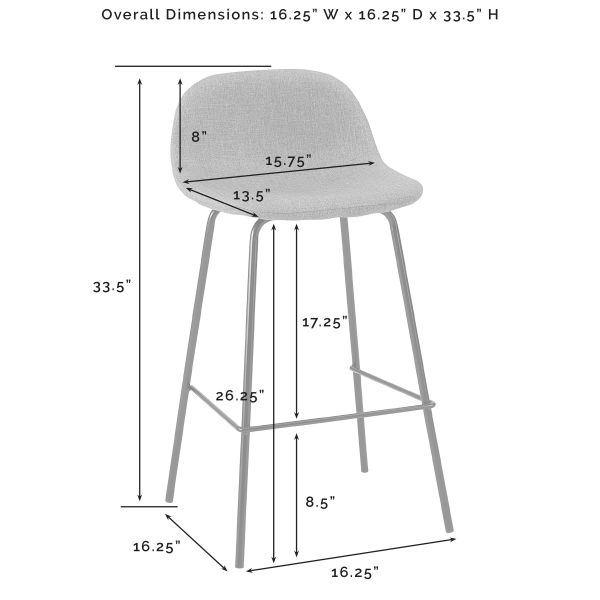 Riley 2Pc Counter Stool Set