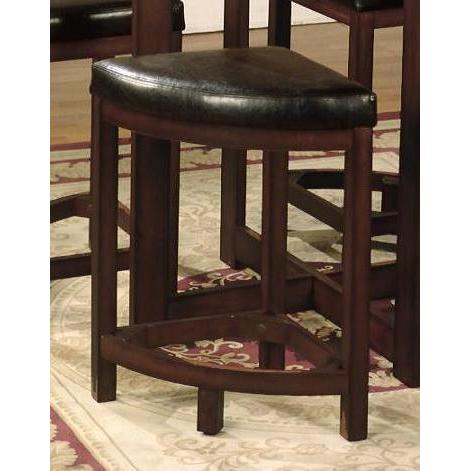 Roundhill Furniture 5 Piece Round Counter Height Dining Set in Solid Wood with Glass Table Top