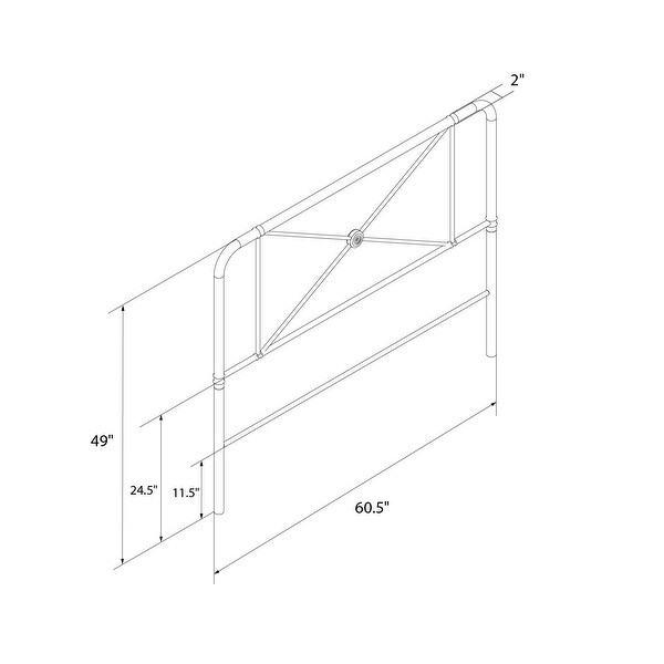 RealRooms Allysa Metal Headboard， Mounting Hardware Included， Steel Construction - - 37849861