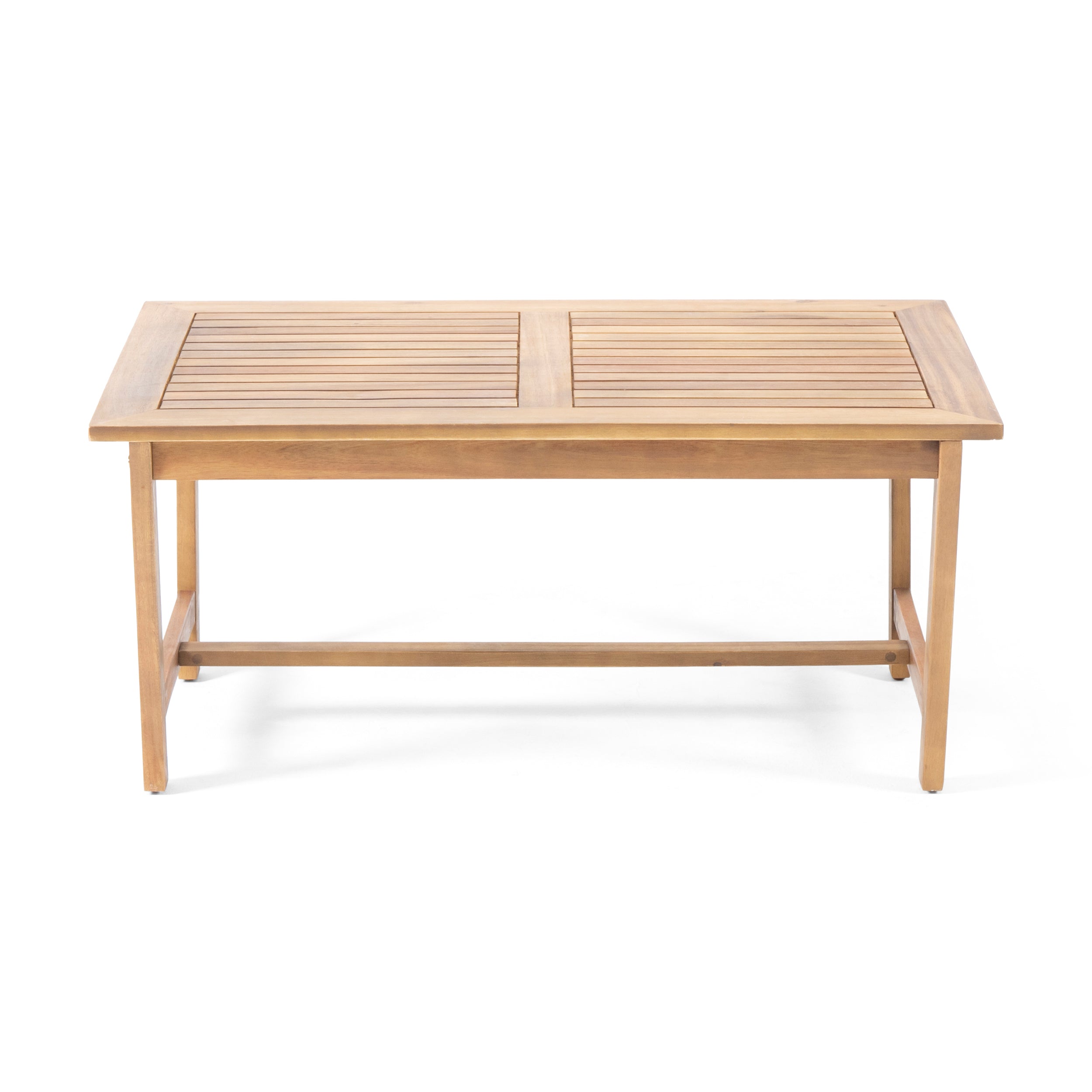 Manarola Outdoor 8 Seater Acacia Wood Chat Set with Coffee Table