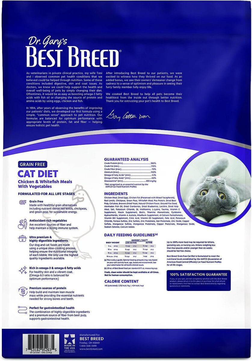 Dr. Gary's Best Breed Holistic Grain-Free All Life Stages Dry Cat Food