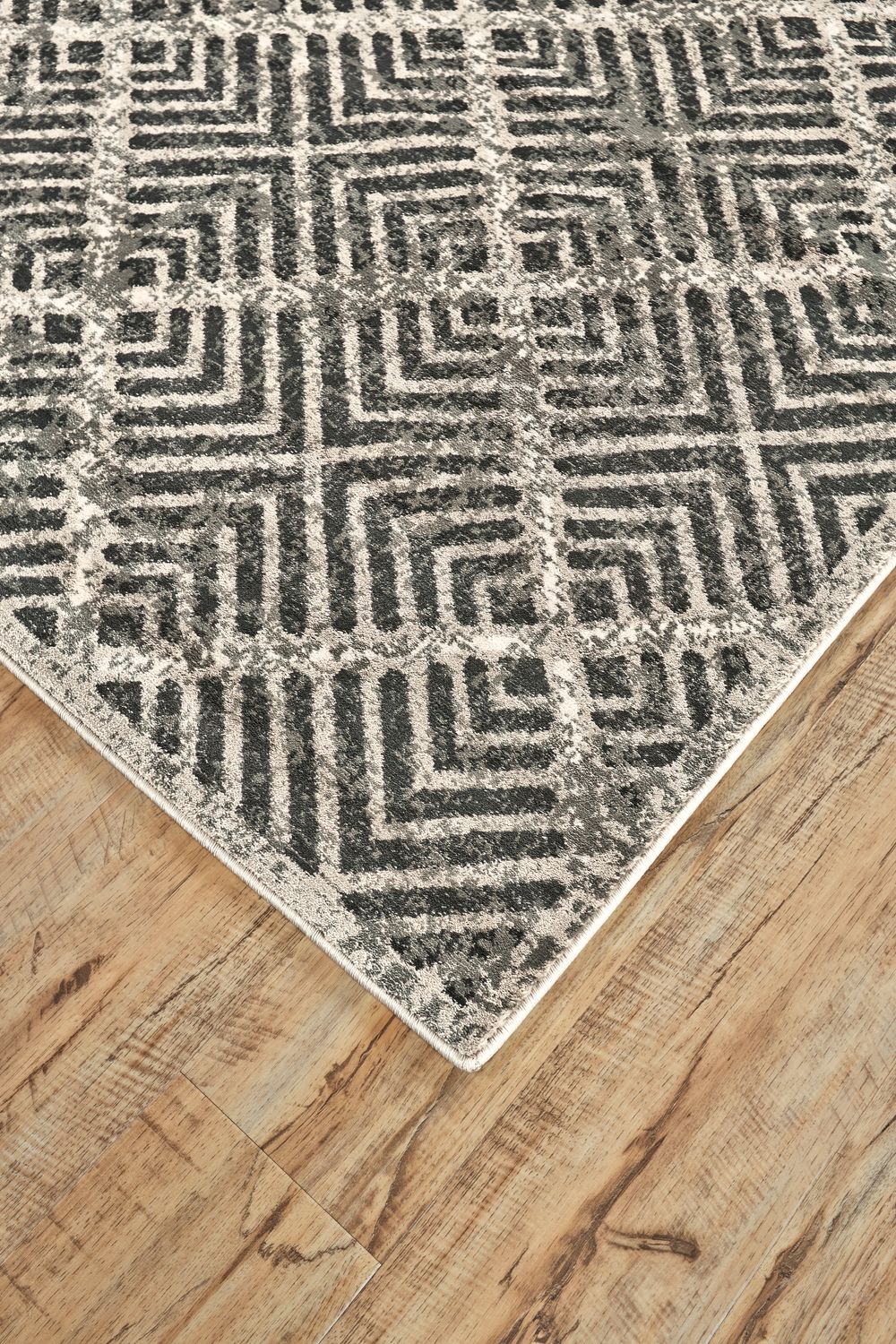 Alessandria Gray and Ivory Rug by BD Fine