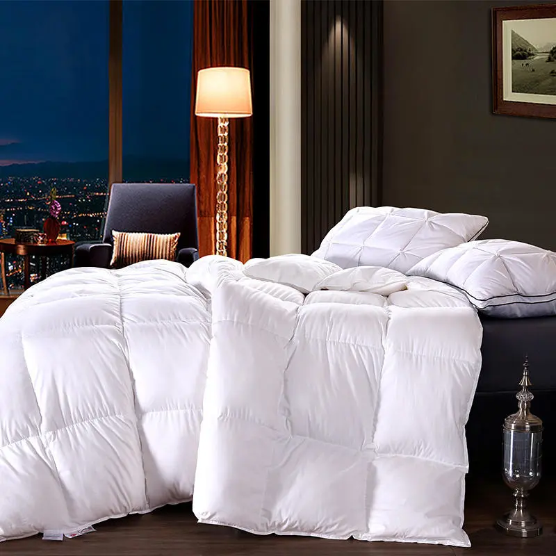 Bahiya Square Quilted Cotton Goose Down Filling Comforter