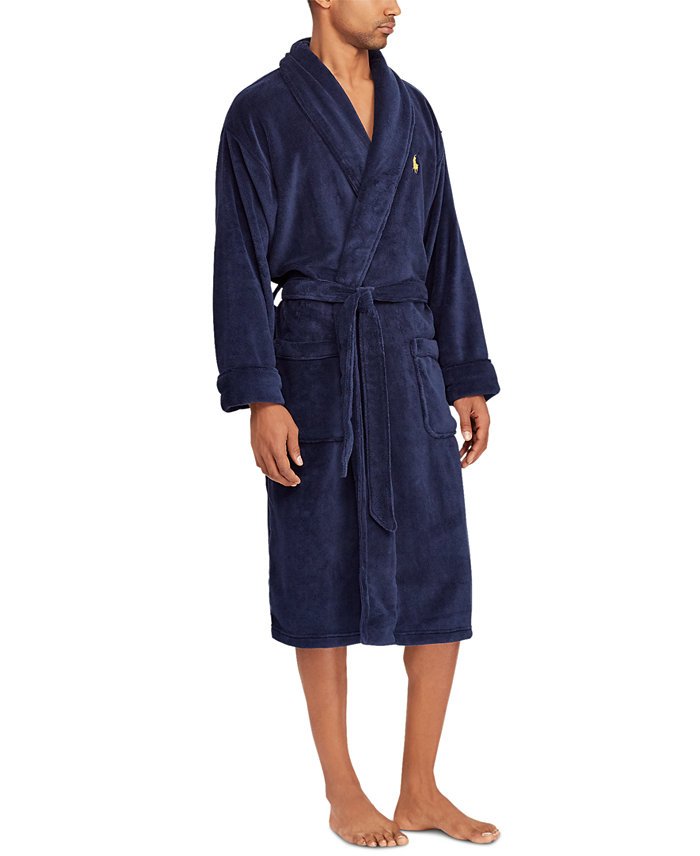 Polo Ralph Lauren Men's Sleepwear Soft Cotton Kimono Velour Robe