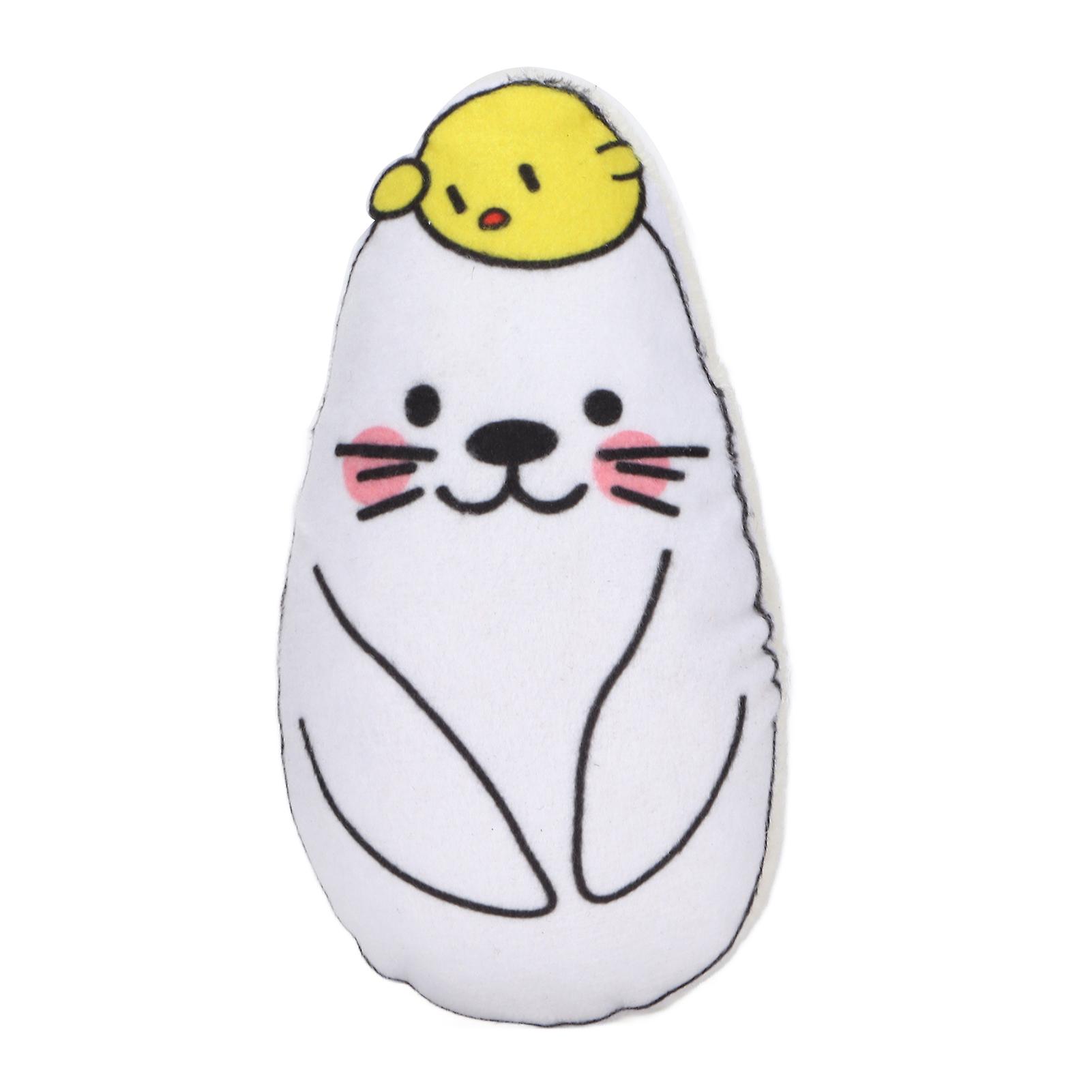 Catnip Chew Toy Animal Shaped Plush Catnip Filled Toys Interactive Bite Teething Toywhite Sea Lion