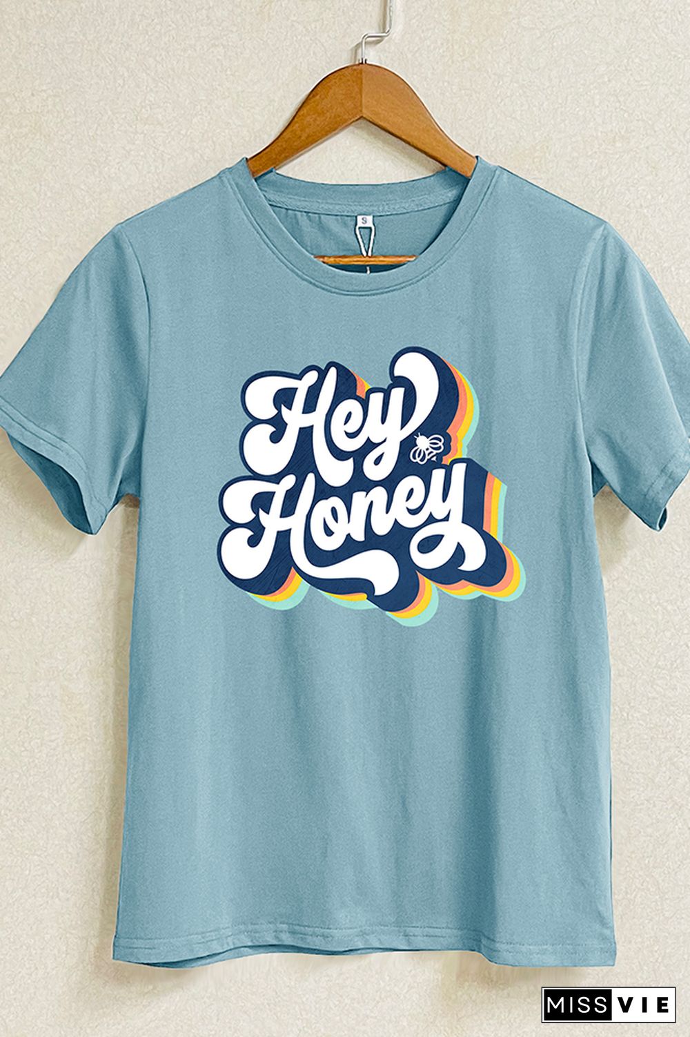 Hey Honey Retro Bee Short Sleeve Graphic Tee Wholesale