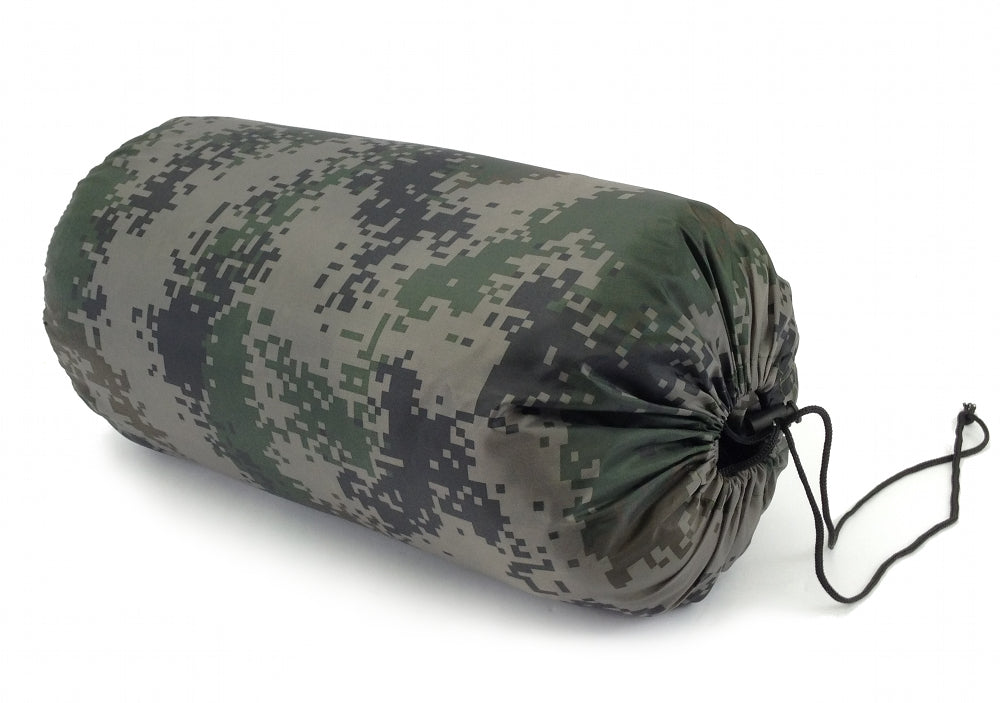 SLEEPING BAG - MUMMY Type 8' Foot CAMOUFLAGE ARMY- 20+ Degrees Carry Bag NEW