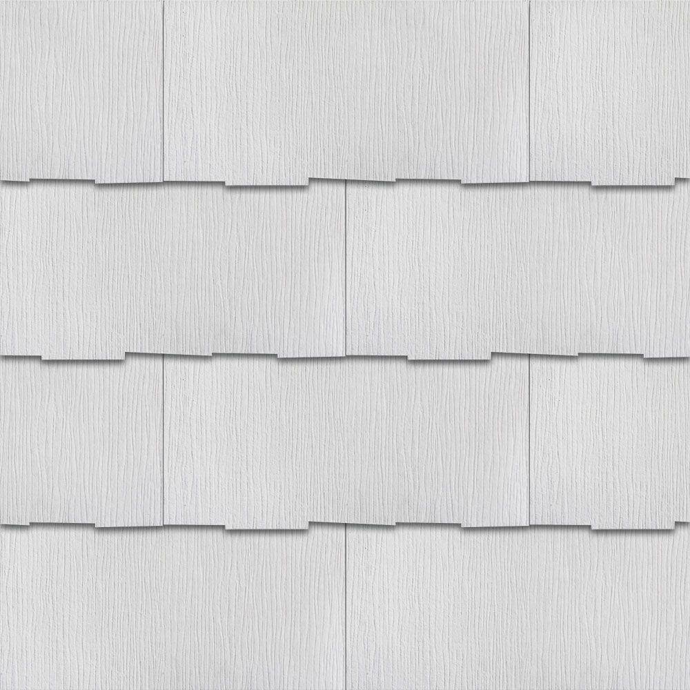 GAF WeatherSide Purity Thatched 12 in. x 24 in. Fiber-Cement Siding Shingle (19-Bundle) 2215000WG