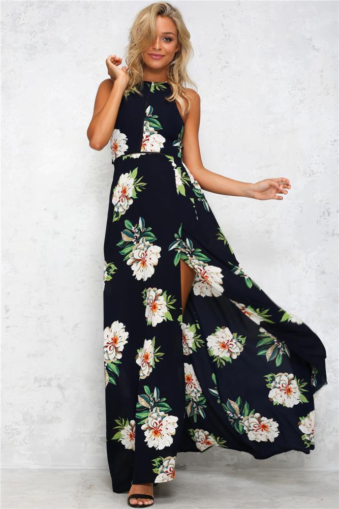 Heart To Heart Maxi Dress Navy