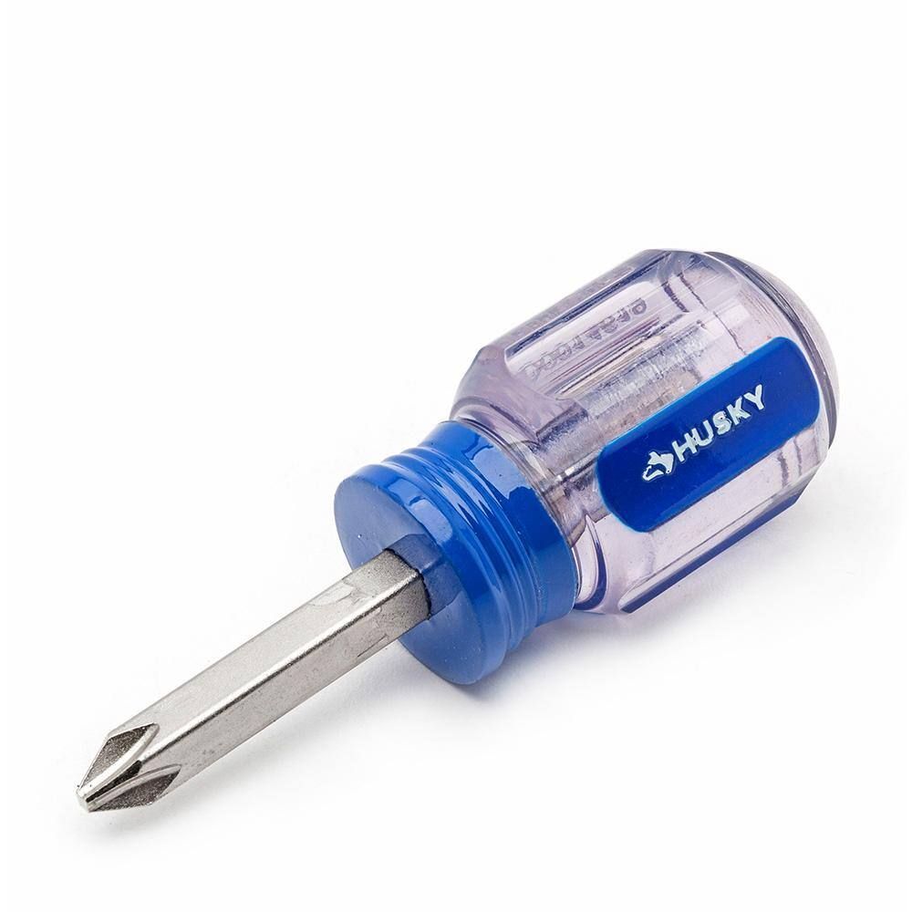 Husky #1 x 1-12 in. Square Shaft Stubby Phillips Screwdriver H1X112SPHSD