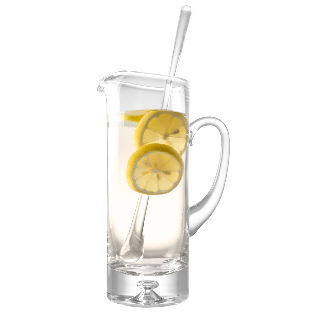 Majestic Gifts Inc. Glass Pitcher W/ Glass Stirrer 40 oz. 10\