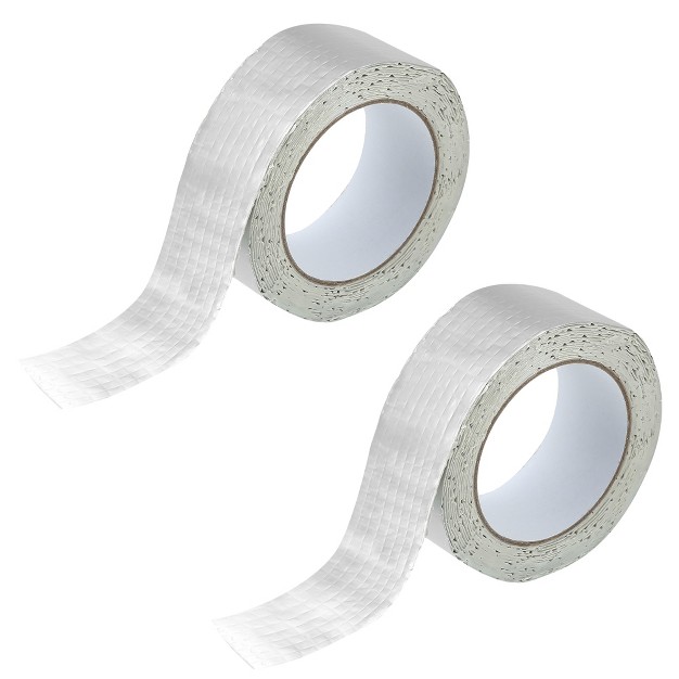 Unique Bargains Waterproof Tape For Rv Cars Boats Pipe Window Metal Water Leaking Aluminum Foil Butyl Tape Silver Tone 2 Pcs