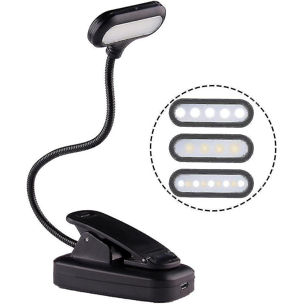 Book Light For Reading In Bed At Night ， Clip On Amber Book Light