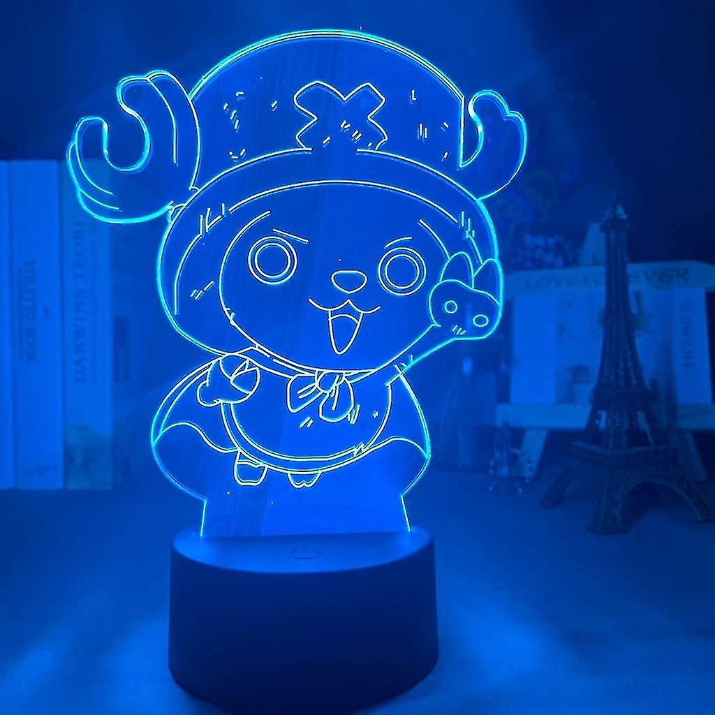 Veeki One Piece Tony Tony Chopper Night Light 7 Color Change Led Kids Bedside Action Figure Fixtures 3d