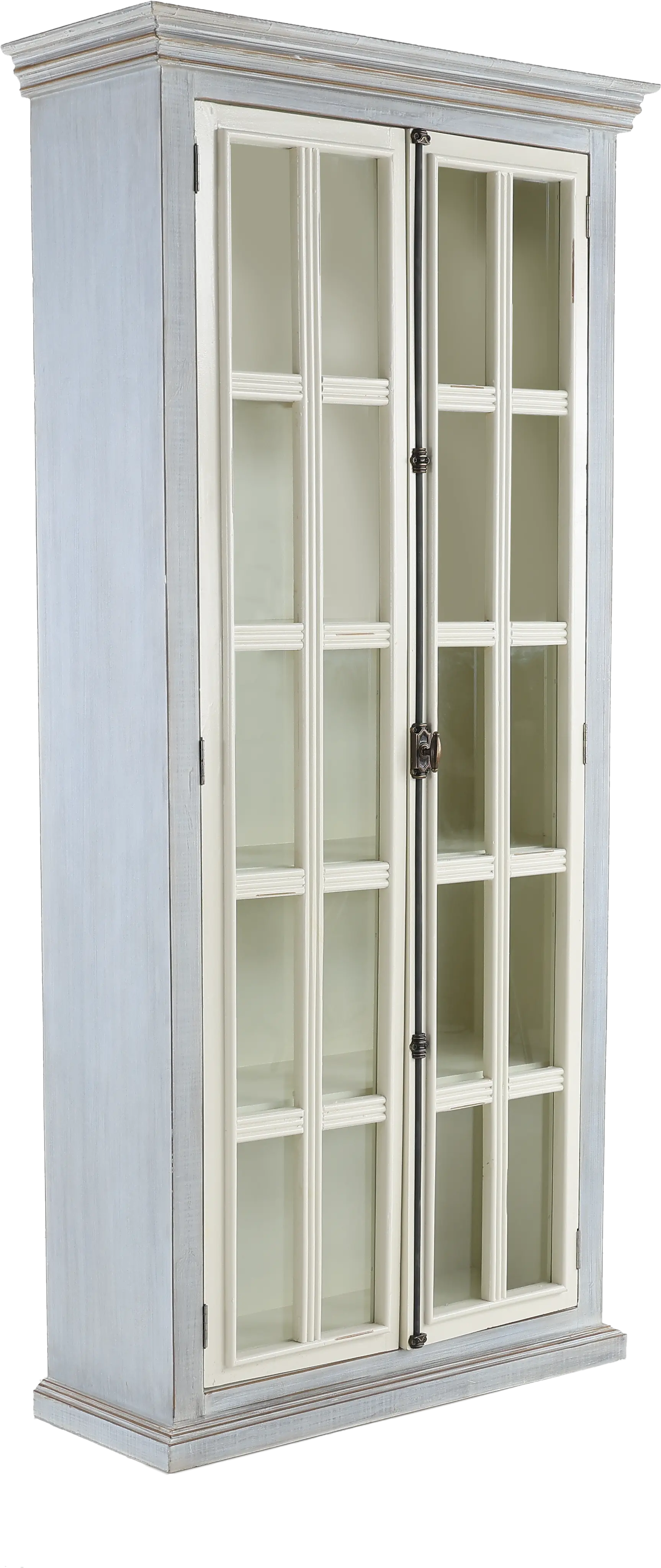 Florence Gray Two Tone Tall Display Cabinet