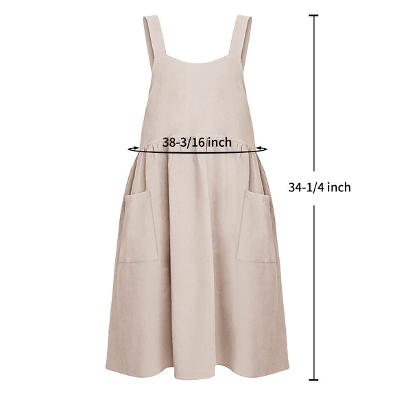 TOPTIE Kitchen Pinafore Apron  Cotton Linen Christ...