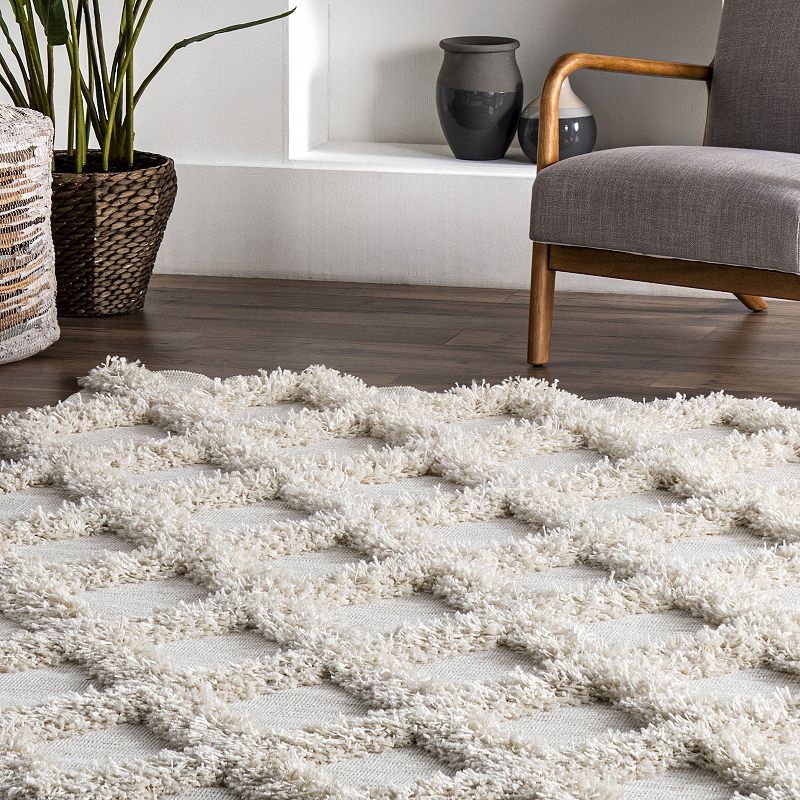 nuLOOM Francene Diamond Trellis Shaggy Rug