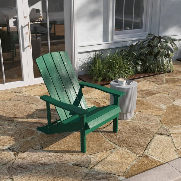 Outdoor AllWeather Poly Resin Wood Adirondack Chair