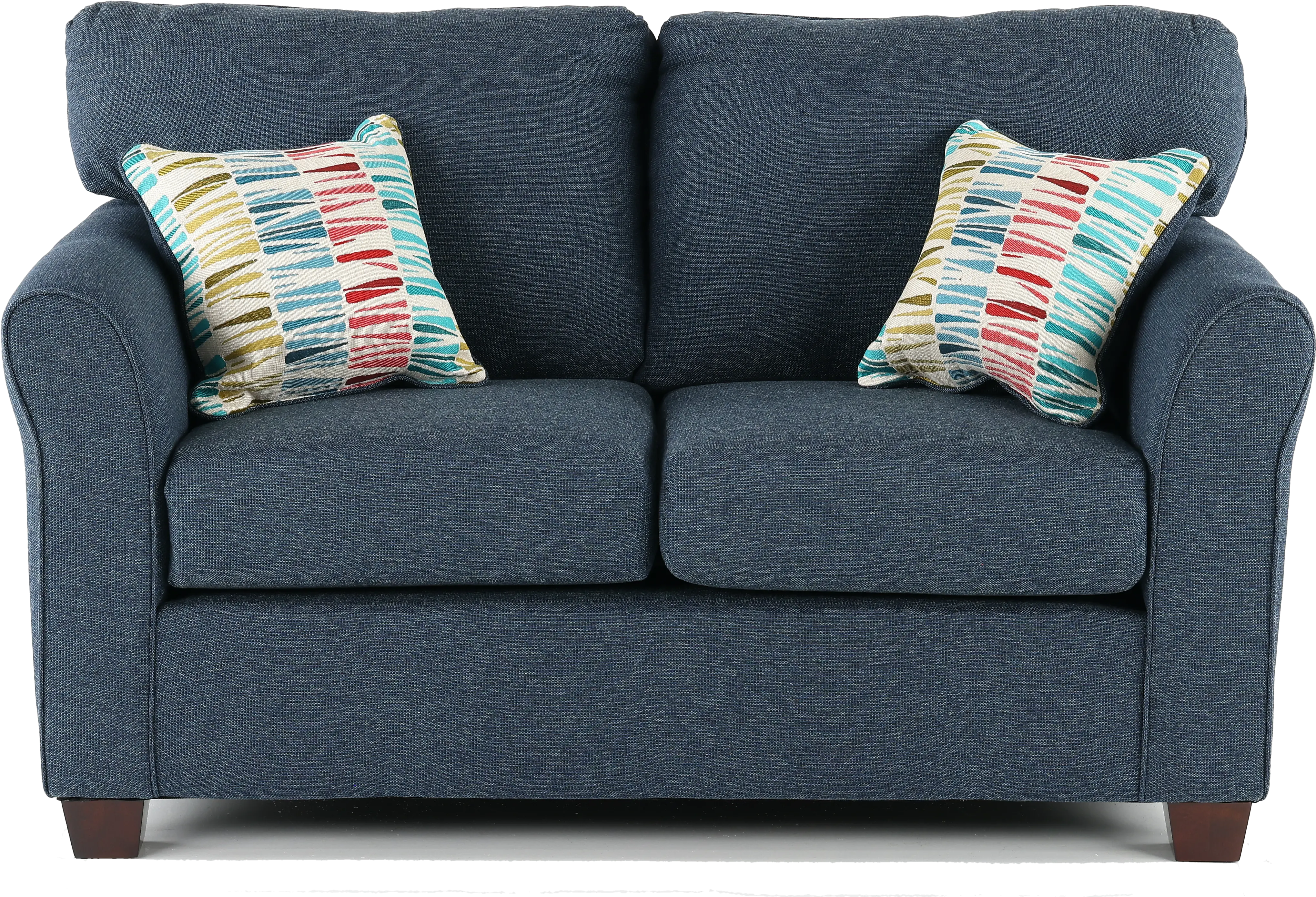 Wall St. Navy Blue Loveseat