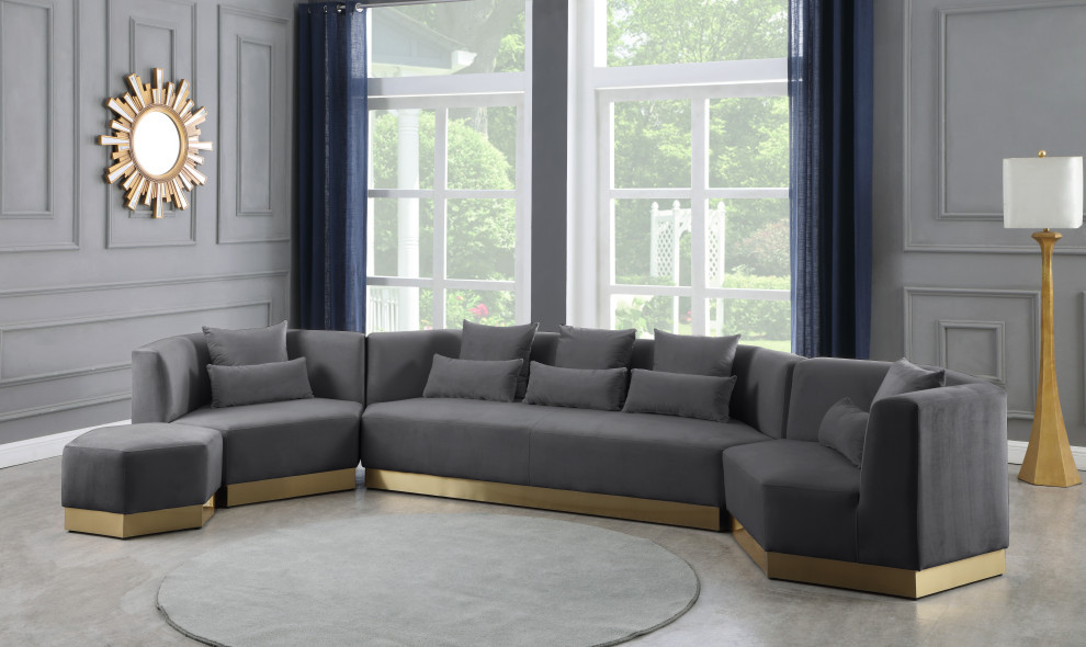 Marquis Velvet Upholstered Set   Contemporary   Sofas   by Meridian Furniture  Houzz