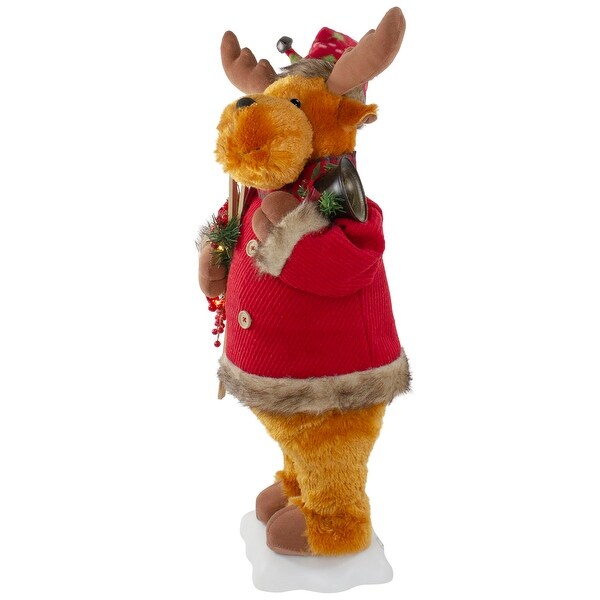 24 Lighted and Animated Musical Moose Christmas Figure