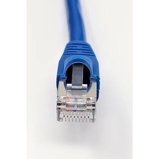 Micro Connectors Inc 50 ft. CAT 6 A 10G Shielded STP Patch Cable Blue E09-050BL-S