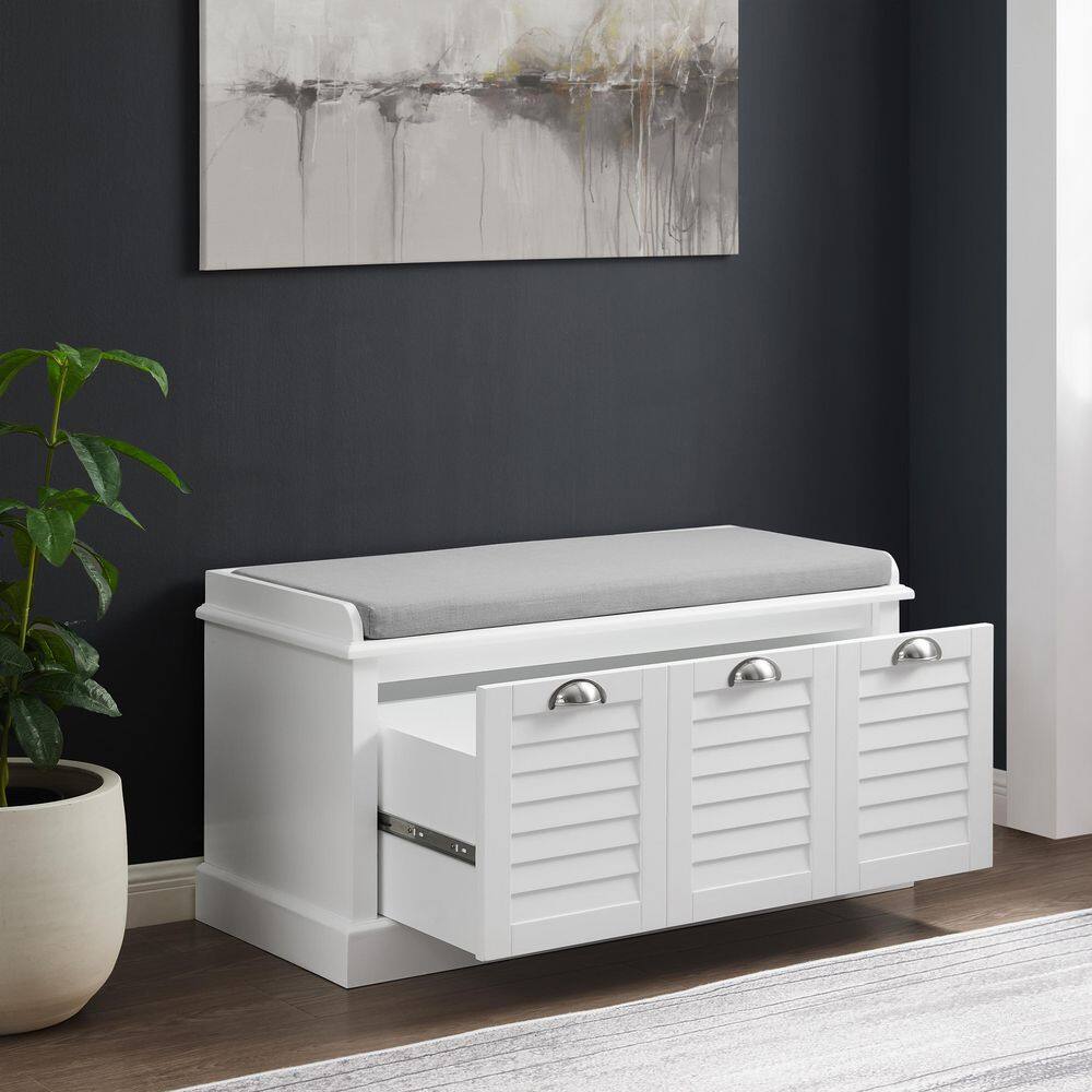 CROSLEY FURNITURE Ellison White Storage Bench CF6041-WH