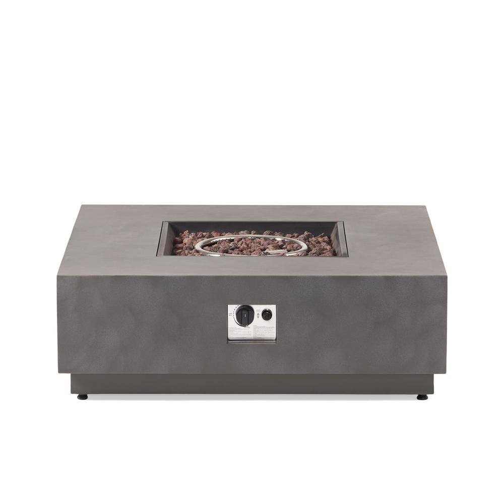 Noble House Reign Concrete Square Metal Fire Pit (No Tank Holder) 69689