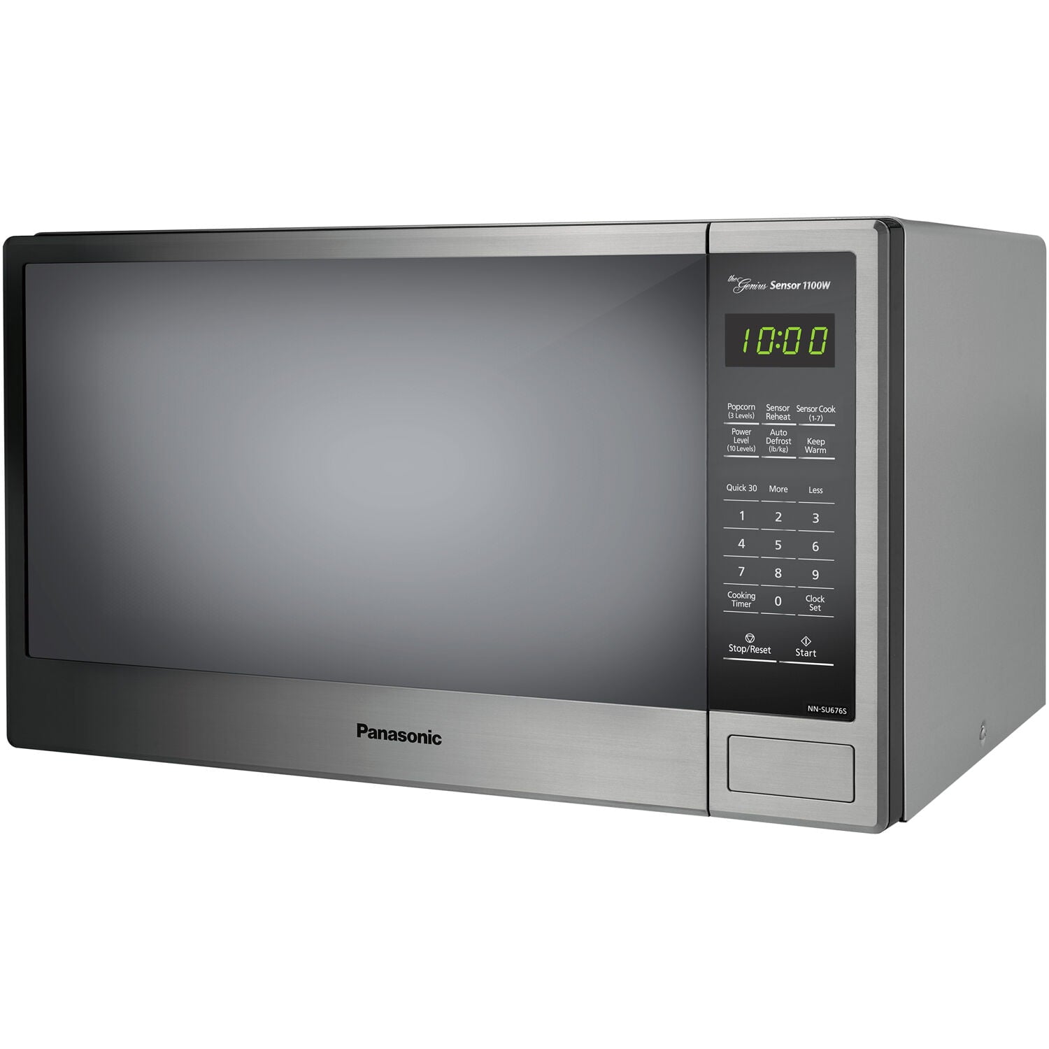 Panasonic Genius Sensor 1.3-Cu. Ft. 1100W Countertop Microwave Oven in Stainless Steel