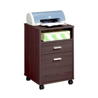 Benjara Dark Brown Mobile Storage File Cabinet BM148739