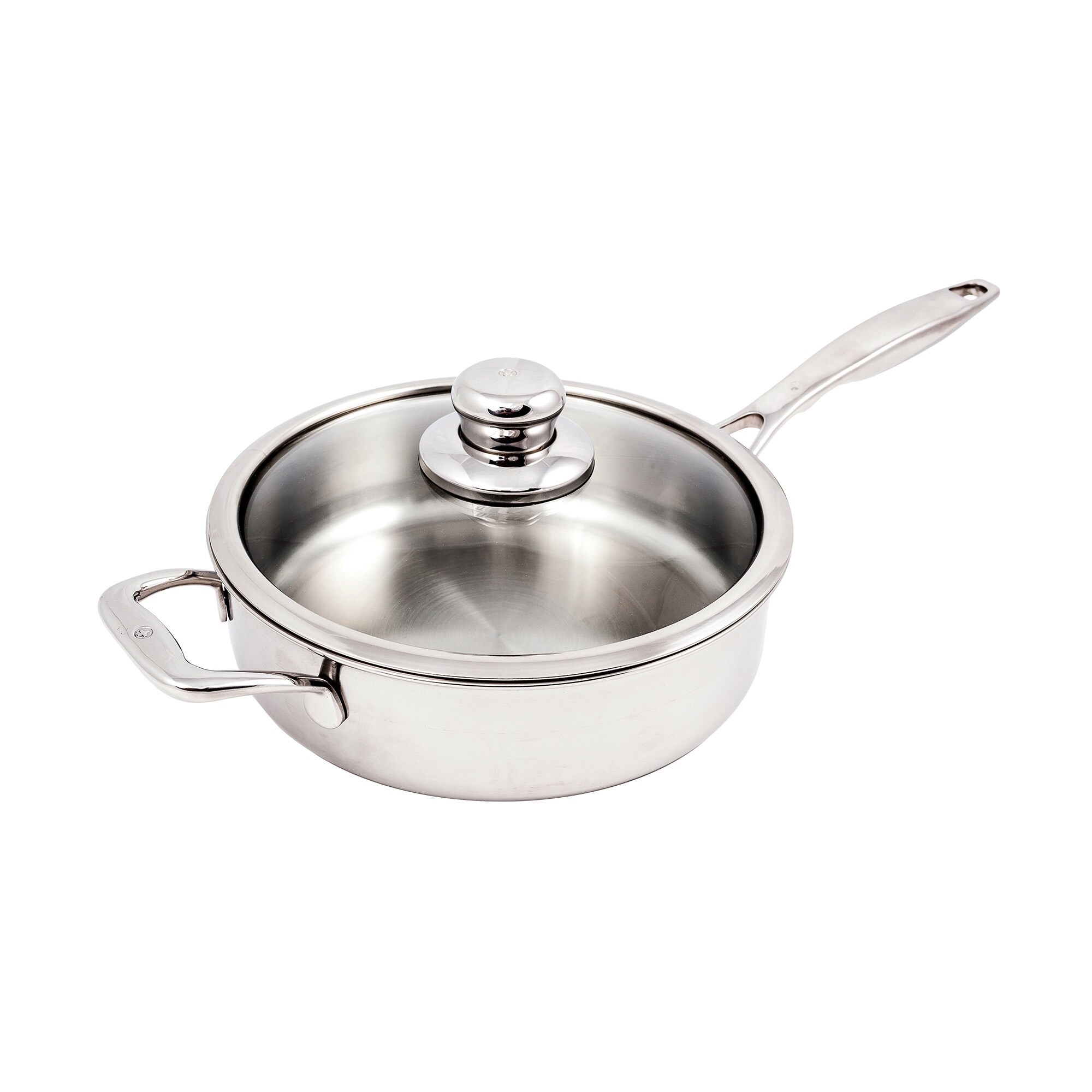 28cm 4L (11 Inch 4.2 Quart) Premium Clad Stainless Steel Induction Saute Pan With Lid