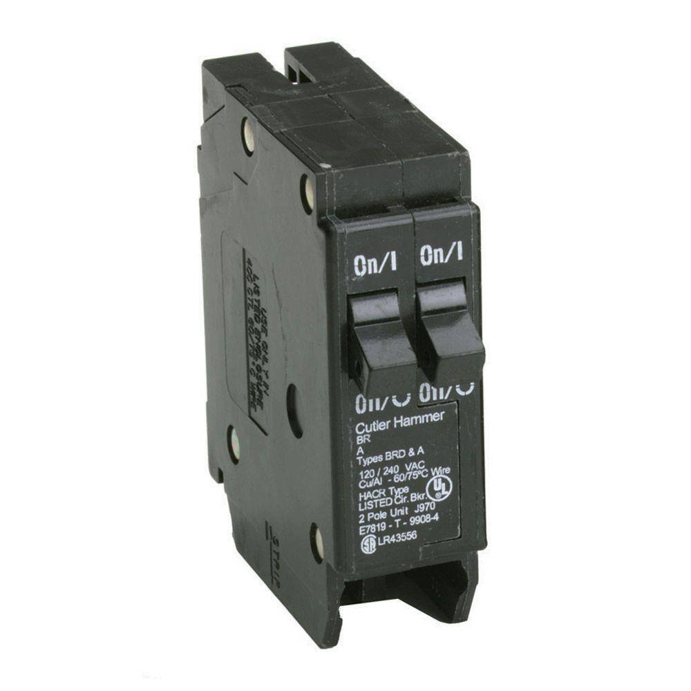 Eaton BR 2-20 Amp Single Pole Tandem Non-CTL Circuit Breaker BR2020