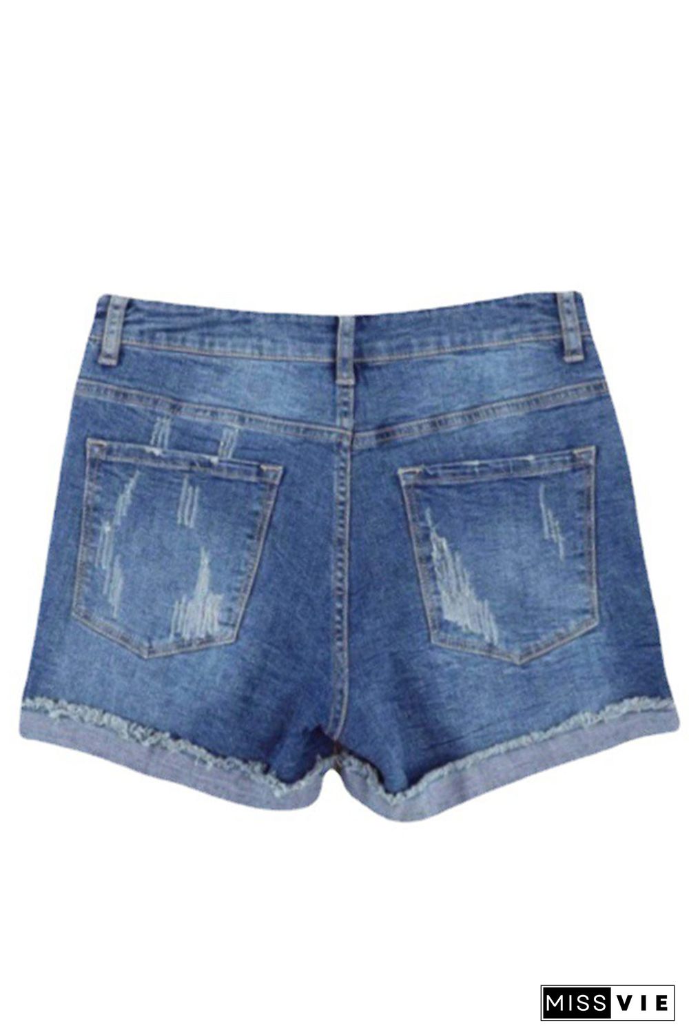 Daisy Ripped Jeans Shorts Wholesale