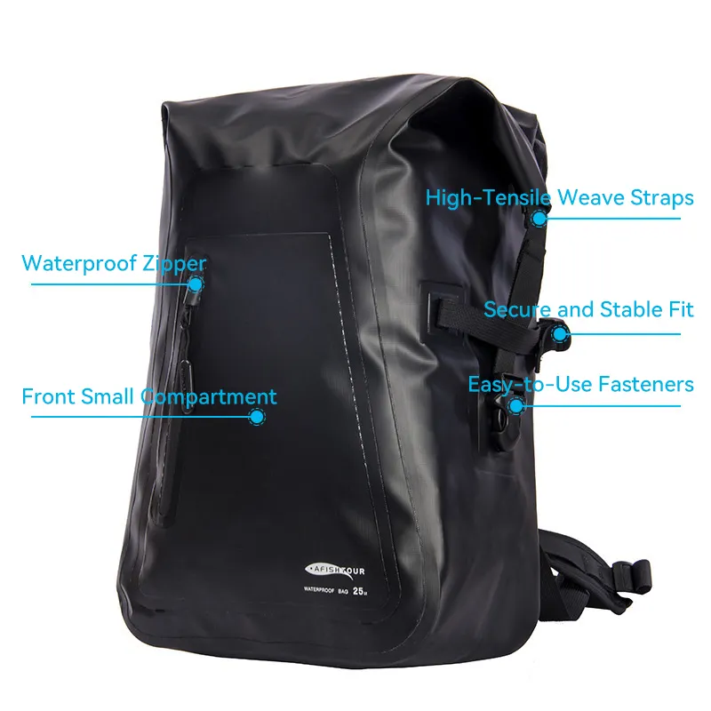 Backpack men's 500D PVC camping and hiking travel waterproof dry Rugzak Plecak Daypack Zaino Rucksack Mochila Bag Backpack