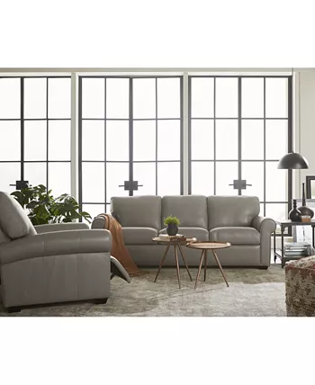 Furniture Orid 84 Leather Roll Arm Sofa