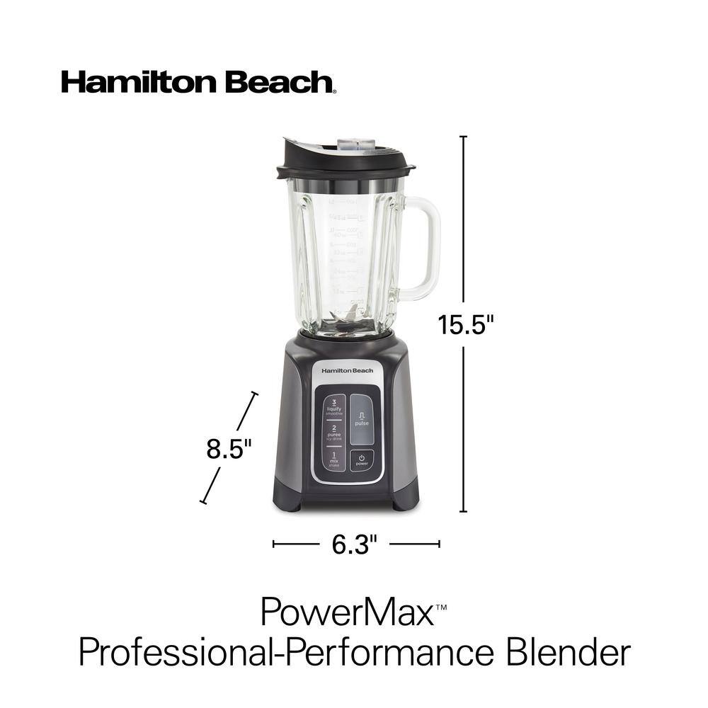 Hamilton Beach PowerMax Professional-Performance 48 oz. 3 Speed Grey Countertop Blender 58600