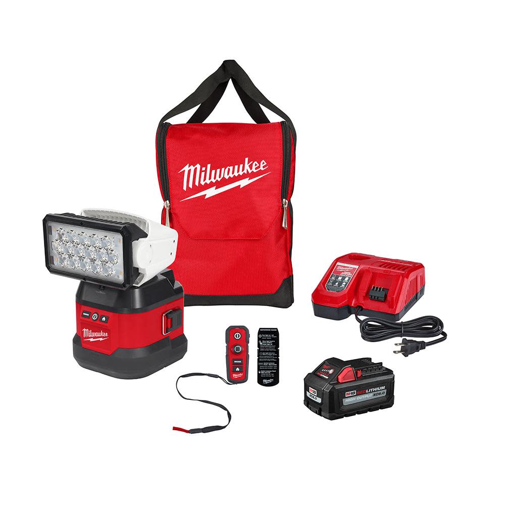 Milwaukee M18? Utility Remote Control Search Light Kit with Portable Base ;