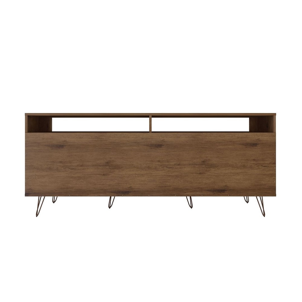 Manhattan Comfort Rockefeller 62.99 In. Metal Leg Media Cabinet Console