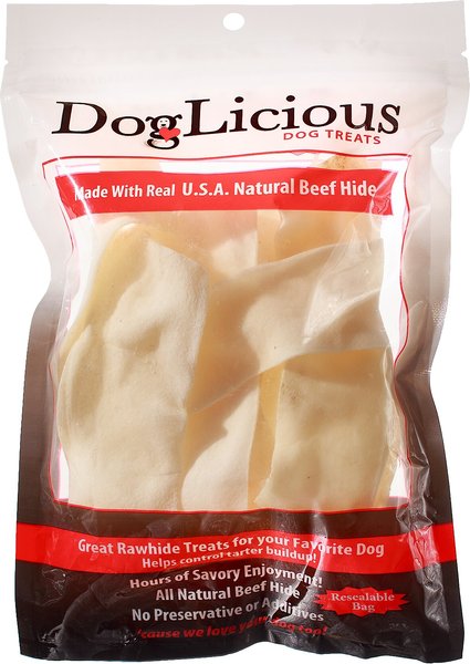 Canine's Choice DogLicious Natural Rawhide Chips Dog Treats， 3-oz bag