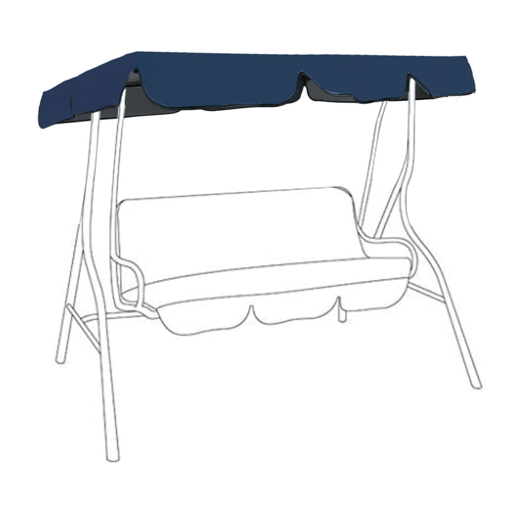 Willstar 3 Seats Patio Canopy Swing Glider Hammock Cushioned Steel Frame Backyard ，Bench Canopy（Top cover only）