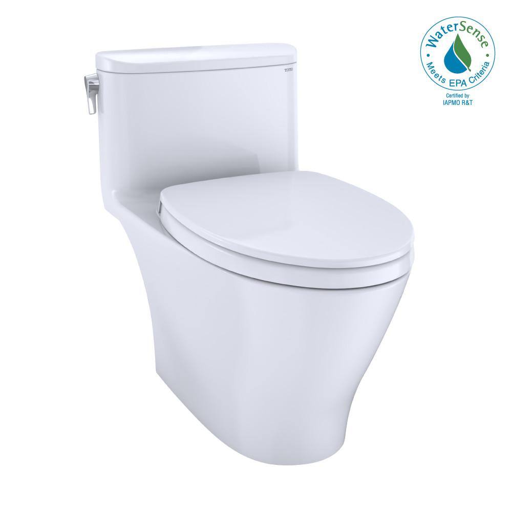 TOTO Nexus 1-Piece 1.28 GPF Single Flush Elongated ADA Comfort Height Toilet with CEFIONTECT in Cotton White MS642124CEFG#01